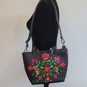 NWT Brighton Black Embroidered Purse "Raya" Journey to India